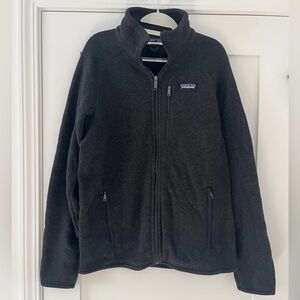 Patagonia Men's Black Better Fleece Zip Up Sweater - Size M